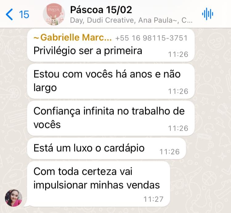 CARDÁPIO DE PÁSCOA